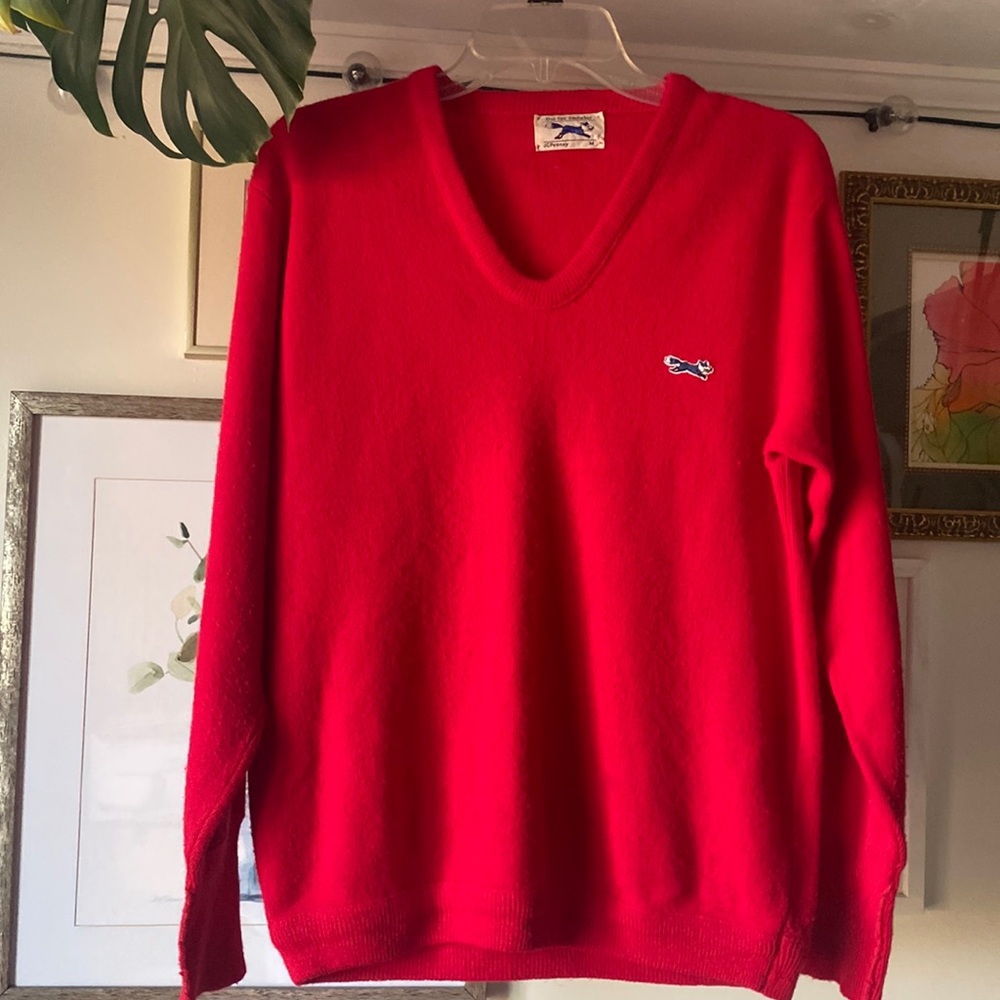 Vintage fox sweater mens medium